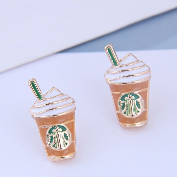 Jewelry - Adorable "Starbucks" Coffee earrings